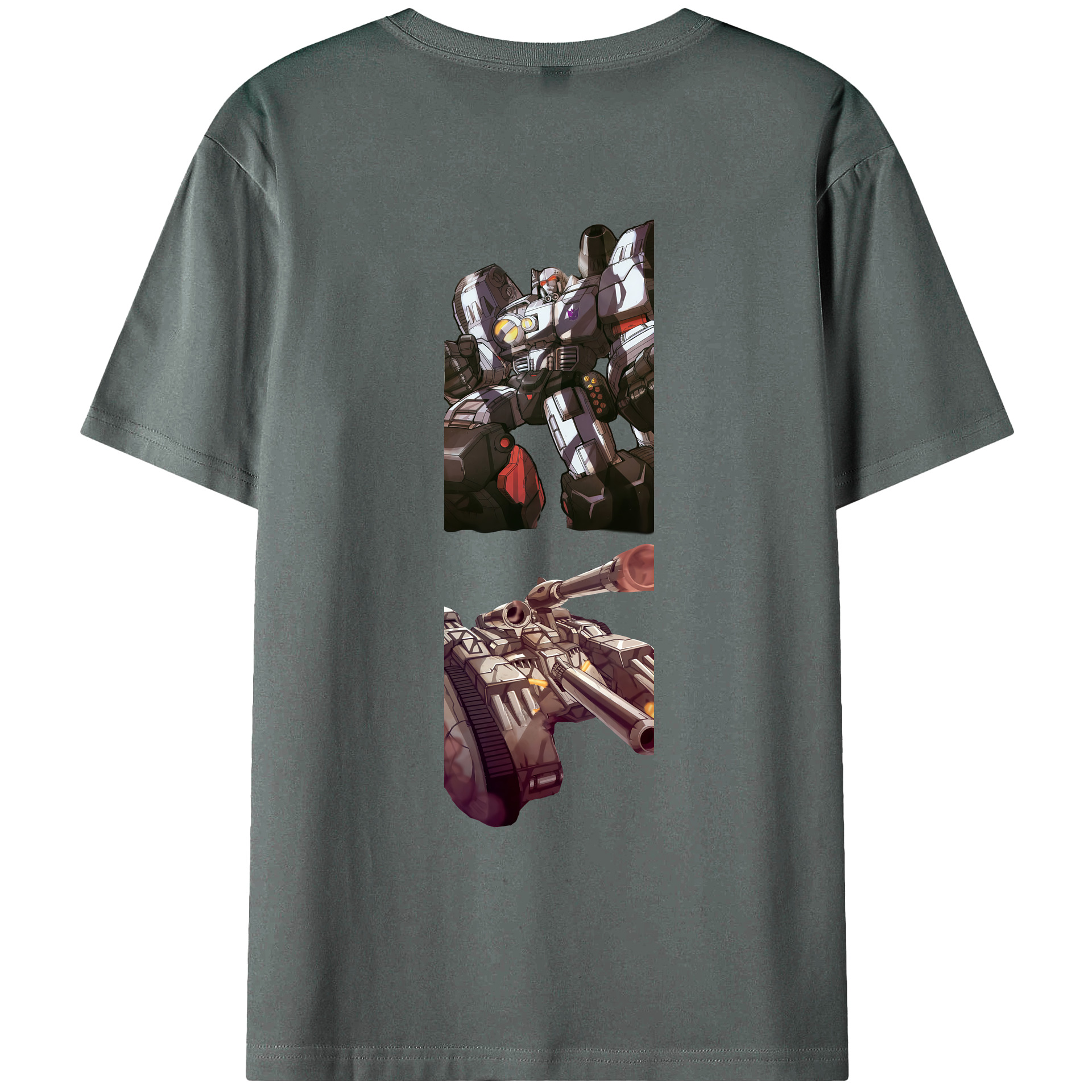（画像用） Transformers トランスフォーマー 綿100％ メンズ半袖Tシャツ（バックプリント） 通気性
